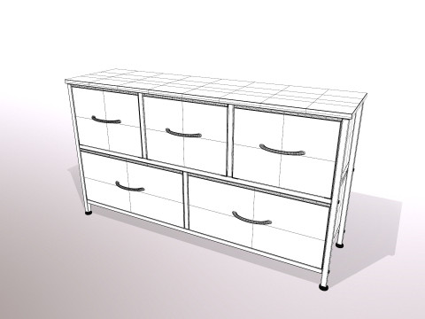 Dresser Drawers 3D Model
