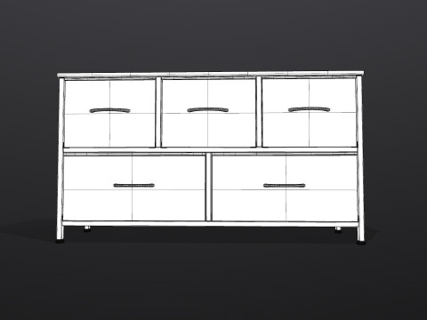 Dresser Drawers 3D Model