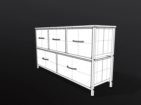 Dresser Drawers 3D Model
