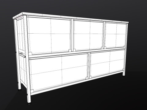Dresser Drawers 3D Model