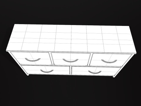Dresser Drawers 3D Model