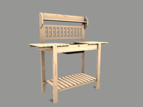 Banc de rempotage de jardin Modèle 3D
