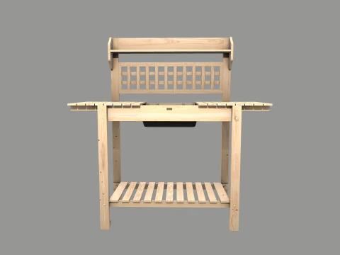 Garden Potting Bench 3D Model