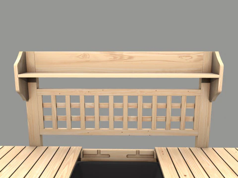 Garden Potting Bench 3D Model