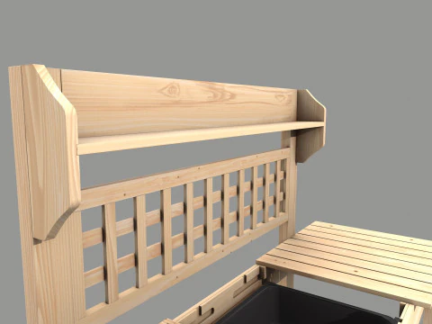 Garden Potting Bench 3D Model