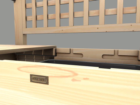 Garden Potting Bench 3D Model