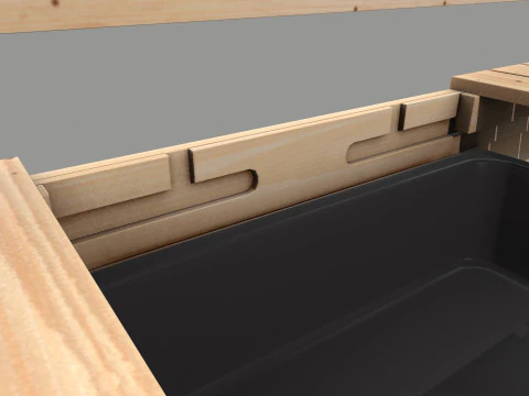 Garden Potting Bench 3D Model