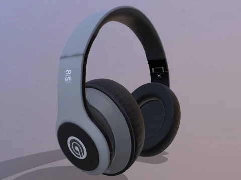 Auriculares inal&aacute;mbricos Modelo 3D