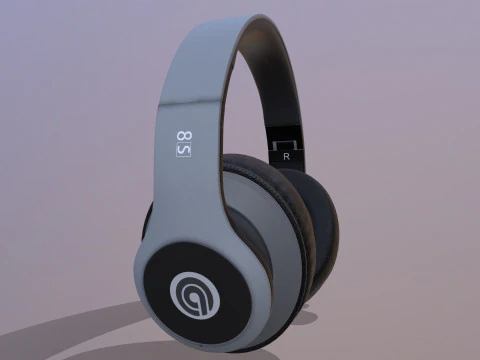 Auriculares inal&aacute;mbricos Modelo 3D