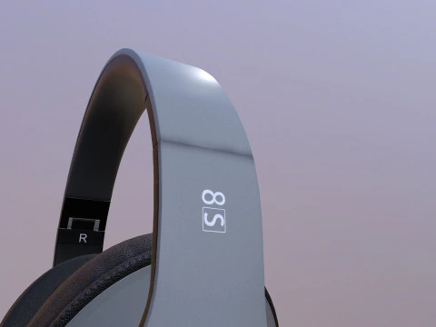 Auriculares inal&aacute;mbricos Modelo 3D