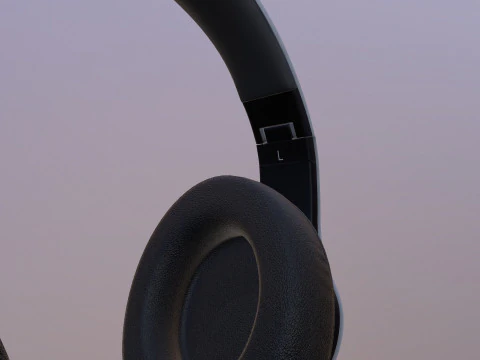 Auriculares inal&aacute;mbricos Modelo 3D