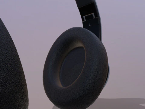 Auriculares inal&aacute;mbricos Modelo 3D