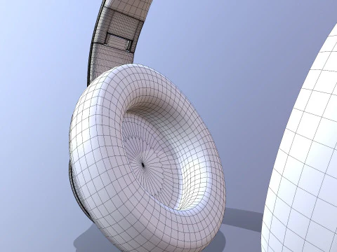 Auriculares inal&aacute;mbricos Modelo 3D