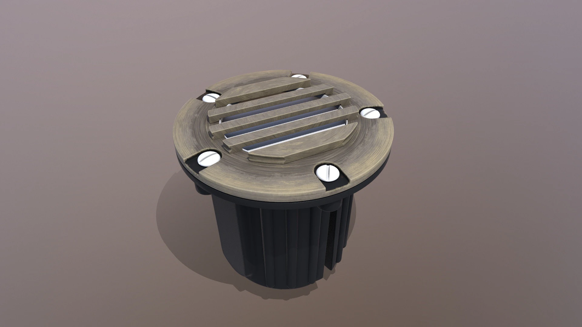 Outdoor Well Light 3D Model .c4d .max .obj .3ds .fbx .stl .blend 
