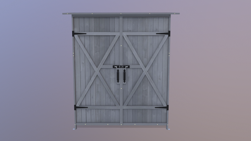 Outdoor Storage Cabinet 3D Model .c4d .max .obj .3ds .fbx .stl .blend 