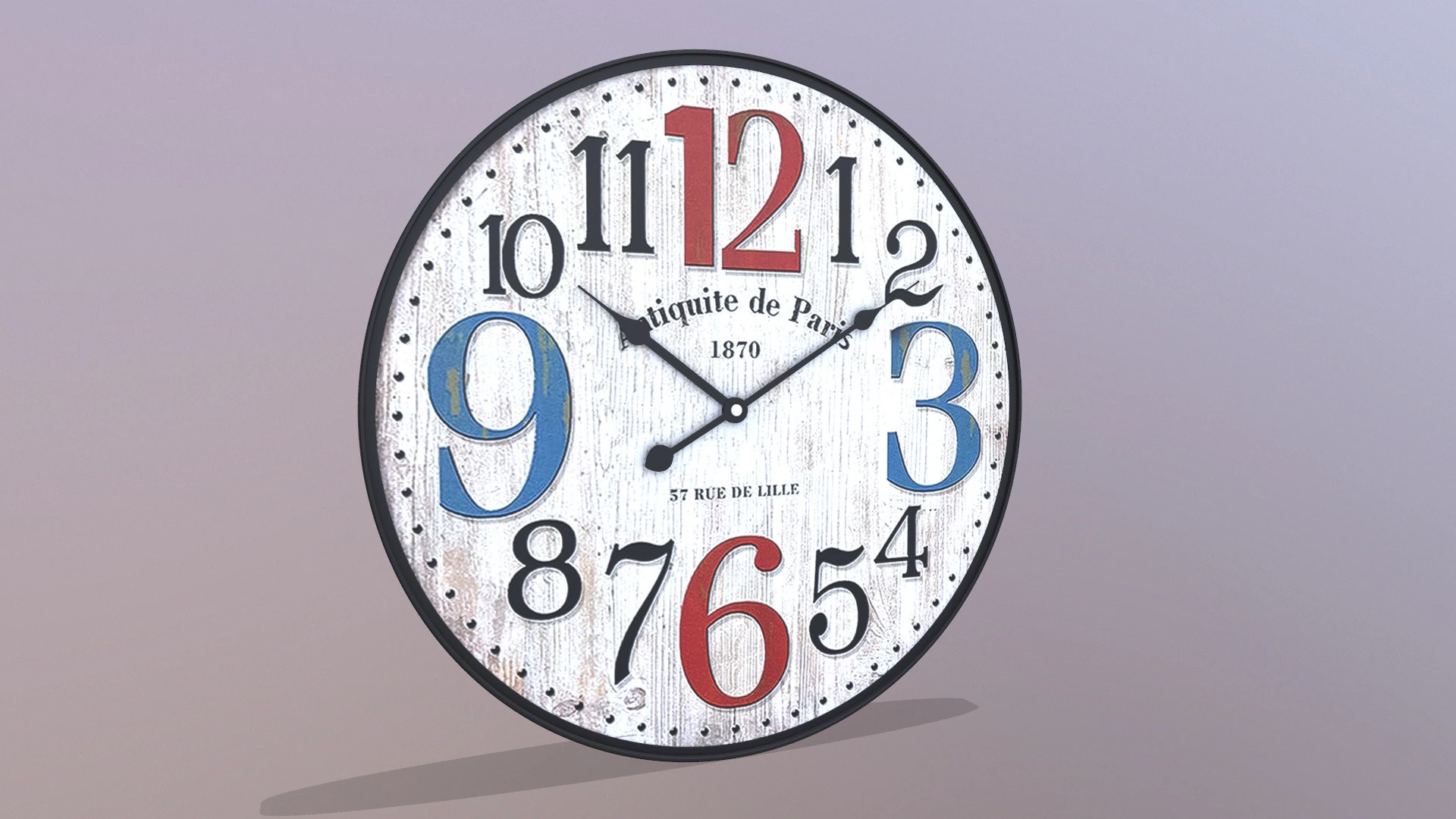 Wall Clock 3D Model .c4d .max .obj .3ds .fbx .stl .blend 