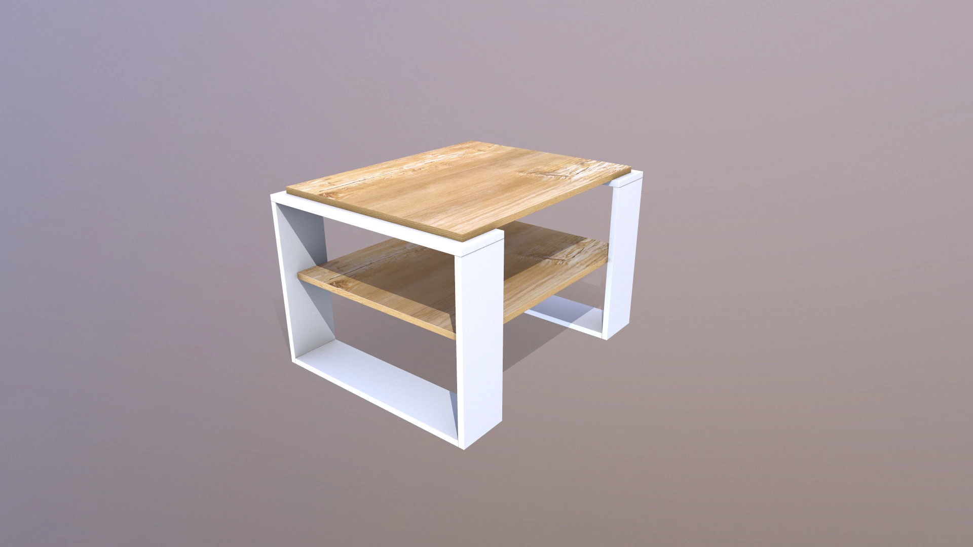 Wooden Coffee Table 3D Model .c4d .max .obj .3ds .fbx .stl .blend 