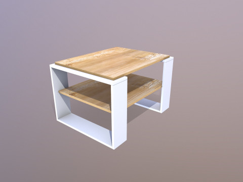 Couchtisch aus Holz 3D Modell