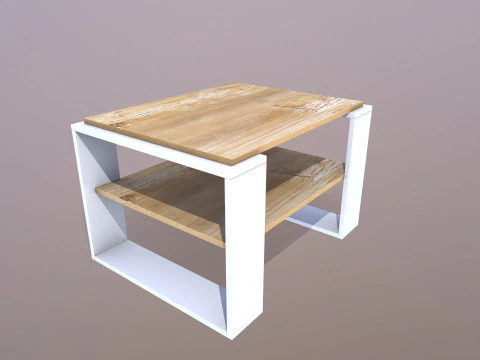 Wooden Coffee Table 3D Model