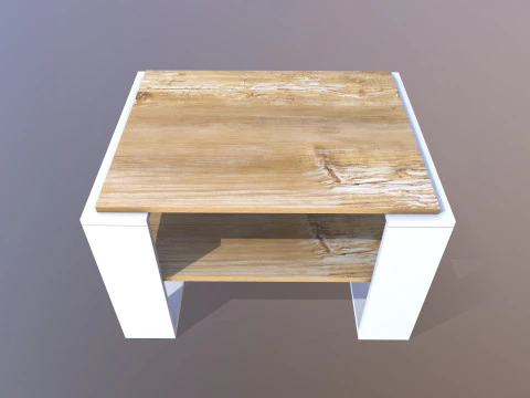 Wooden Coffee Table 3D Model