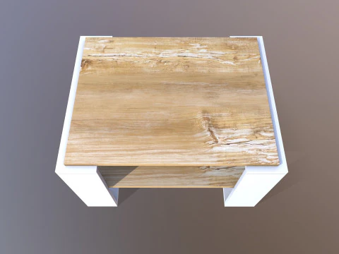 Wooden Coffee Table 3D Model