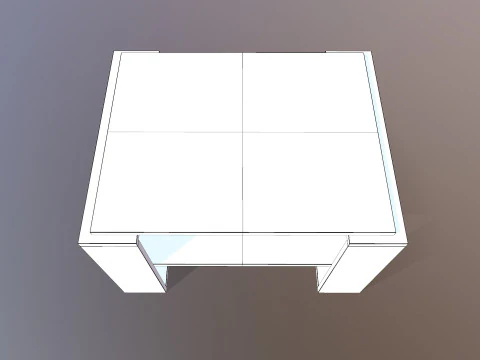 Wooden Coffee Table 3D Model