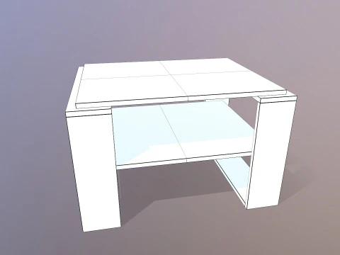 Wooden Coffee Table 3D Model