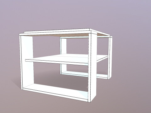 Mesa de centro de madera Modelo 3D
