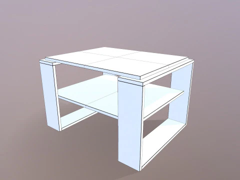 Wooden Coffee Table 3D Model