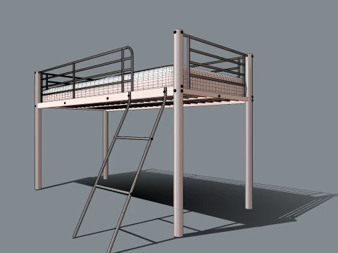 Bunk Bed 3D Model