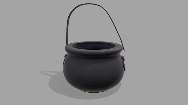 大釜 3Dモデル .c4d .max .obj .3ds .fbx .stl .blend