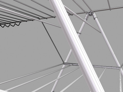 Cloth Drying Stand 3D Model