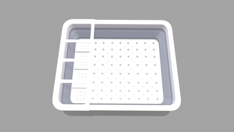 Dish Drain Rack 3D Model .c4d .max .obj .3ds .fbx .stl .blend 