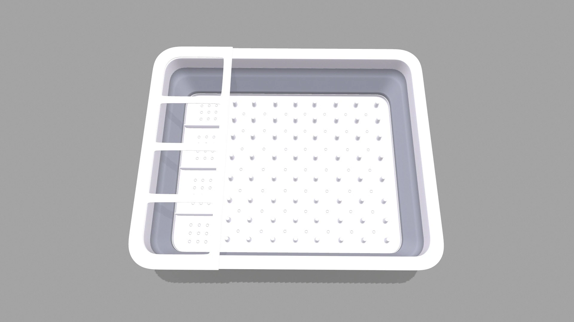 Dish Drain Rack 3D Model .c4d .max .obj .3ds .fbx .stl .blend 