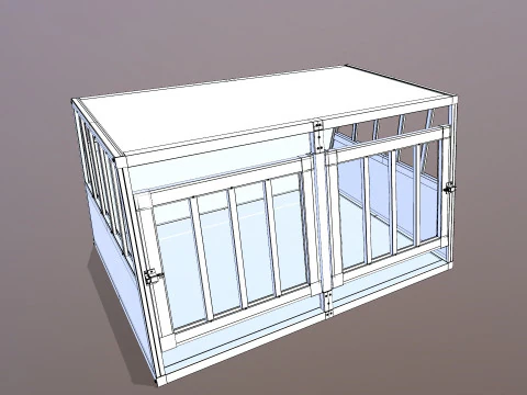 Dog Cage 3D Model
