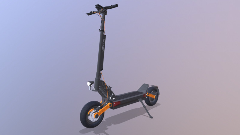 Electric Scooter 3D Model .c4d .max .obj .3ds .fbx .stl .blend