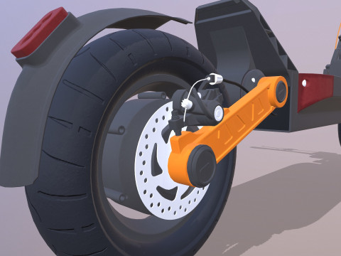 Electric Scooter 3D Model