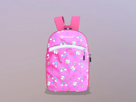 School Bag 3D Model