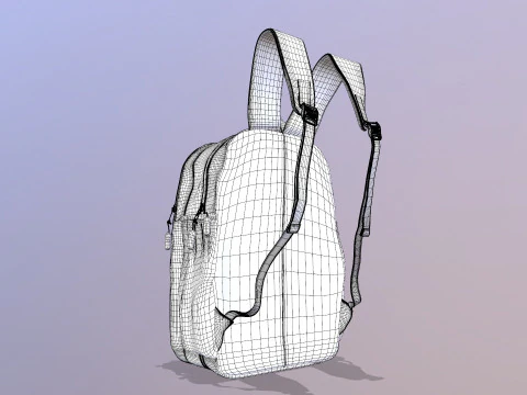 School Bag 3D Model