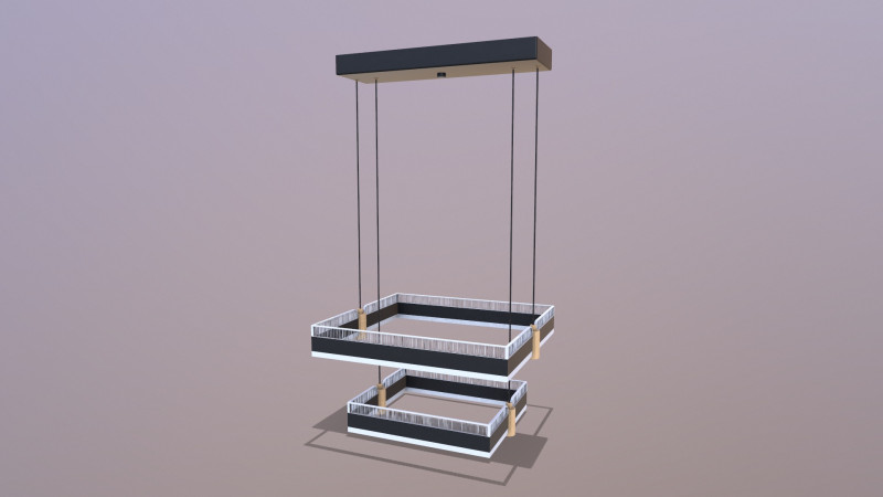 LED Pendant Light 3D Model .c4d .max .obj .3ds .fbx .stl .blend 