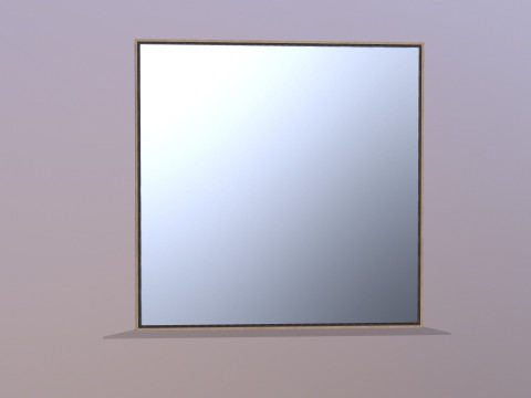 Lustro w stalowej ramie Model 3D