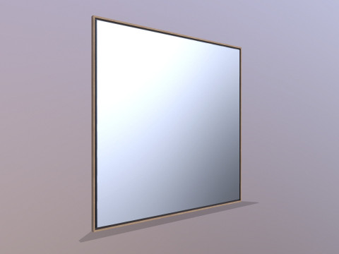 Mirror in Steel Frame 3D Model