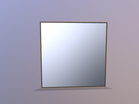 Mirror in Steel Frame 3D Model
