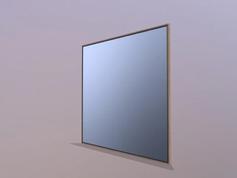 Mirror in Steel Frame 3D Model