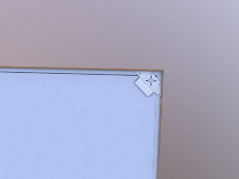 Mirror in Steel Frame 3D Model