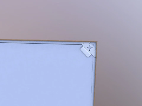 Mirror in Steel Frame 3D Model