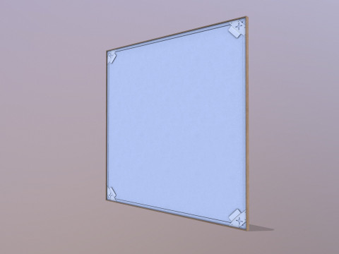Mirror in Steel Frame 3D Model