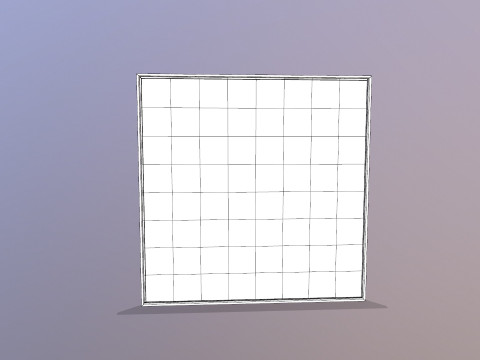 Mirror in Steel Frame 3D Model