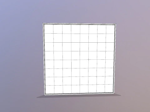 Mirror in Steel Frame 3D Model