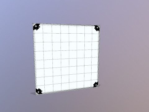 Mirror in Steel Frame 3D Model